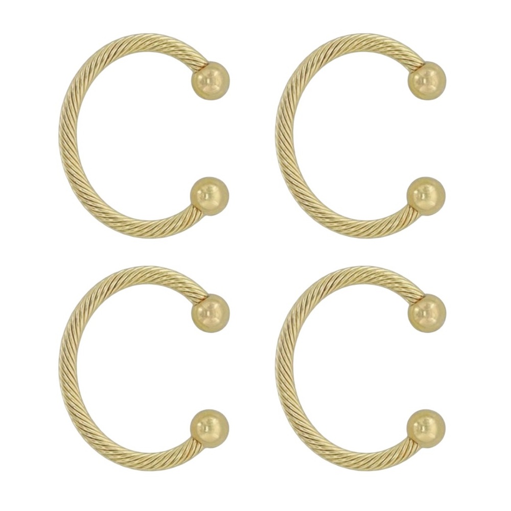 Haute Decor Gold Mantle Decor Hook- set of 4